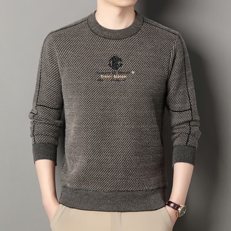 Thickened Warm Crew-neck Casual Knit Sweater