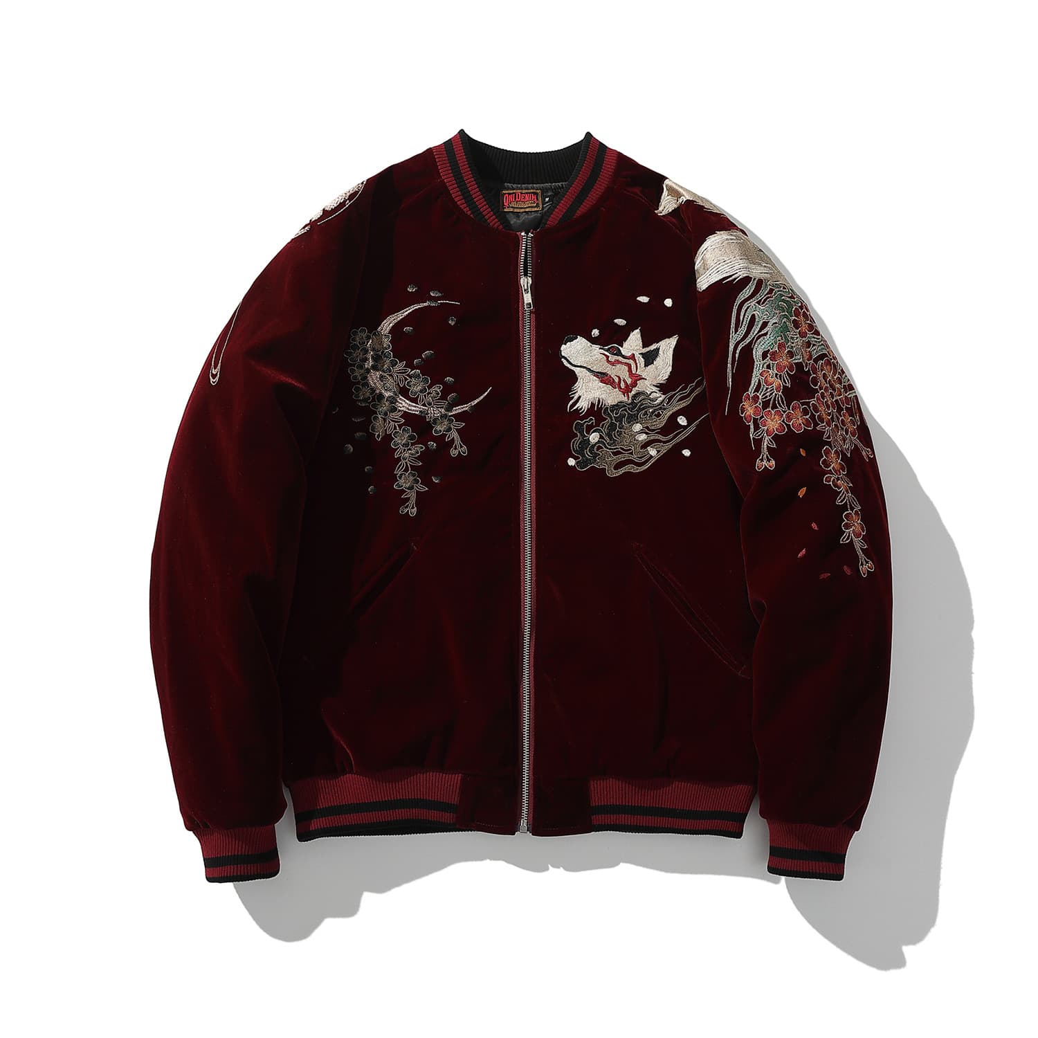 Mens Casual Relaxed-fit Heavily Embroidered Jacket