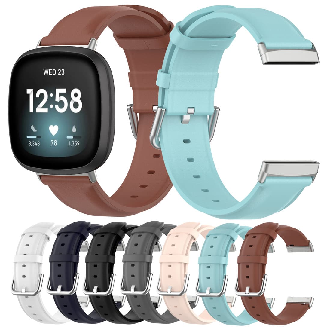 Suitable For Round-end Leather Watch Straps Solid-color Leather Wristbands All