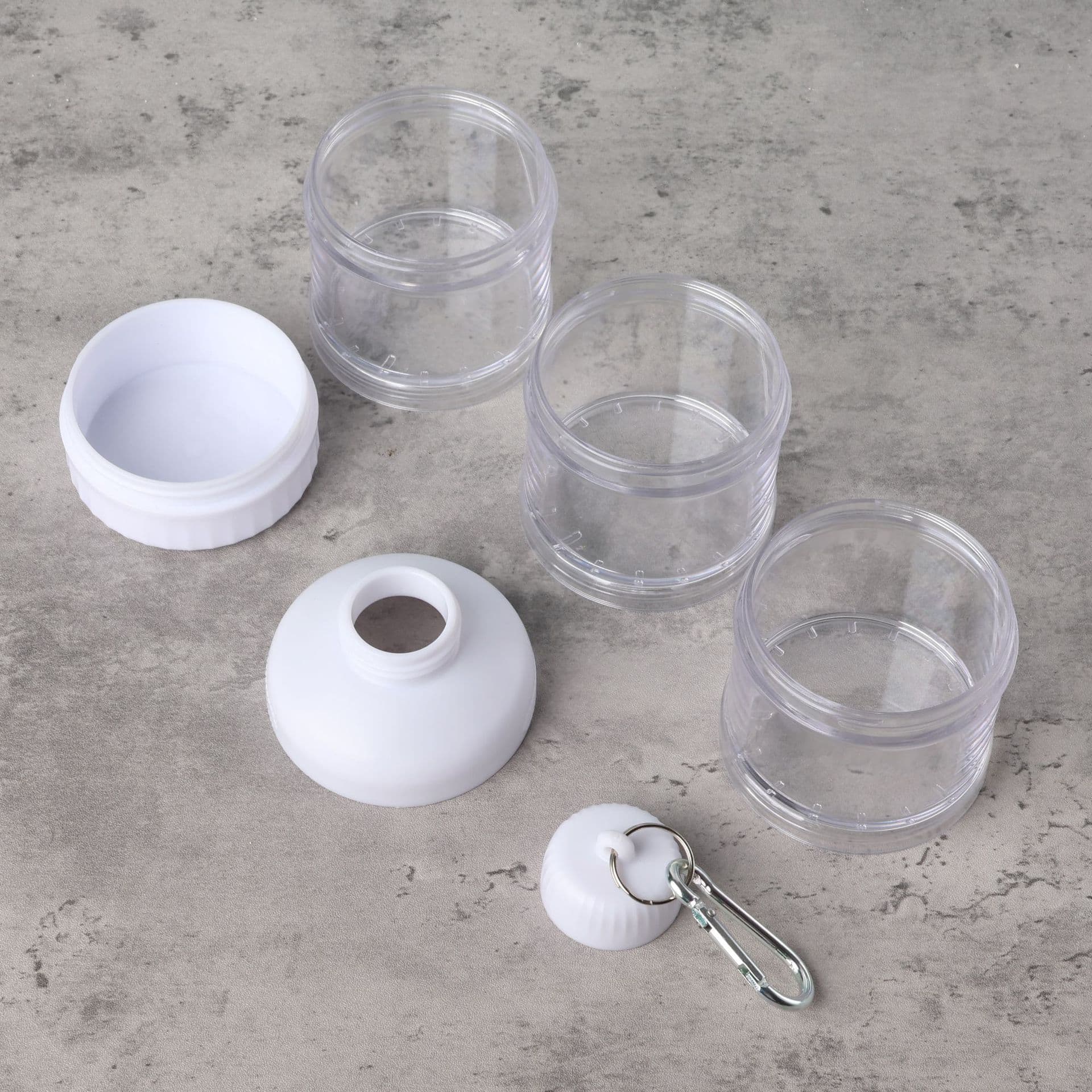 Portable Funnel Multi-layer Dispensing Bottle Milk Powder Container PP Material Capsule Box