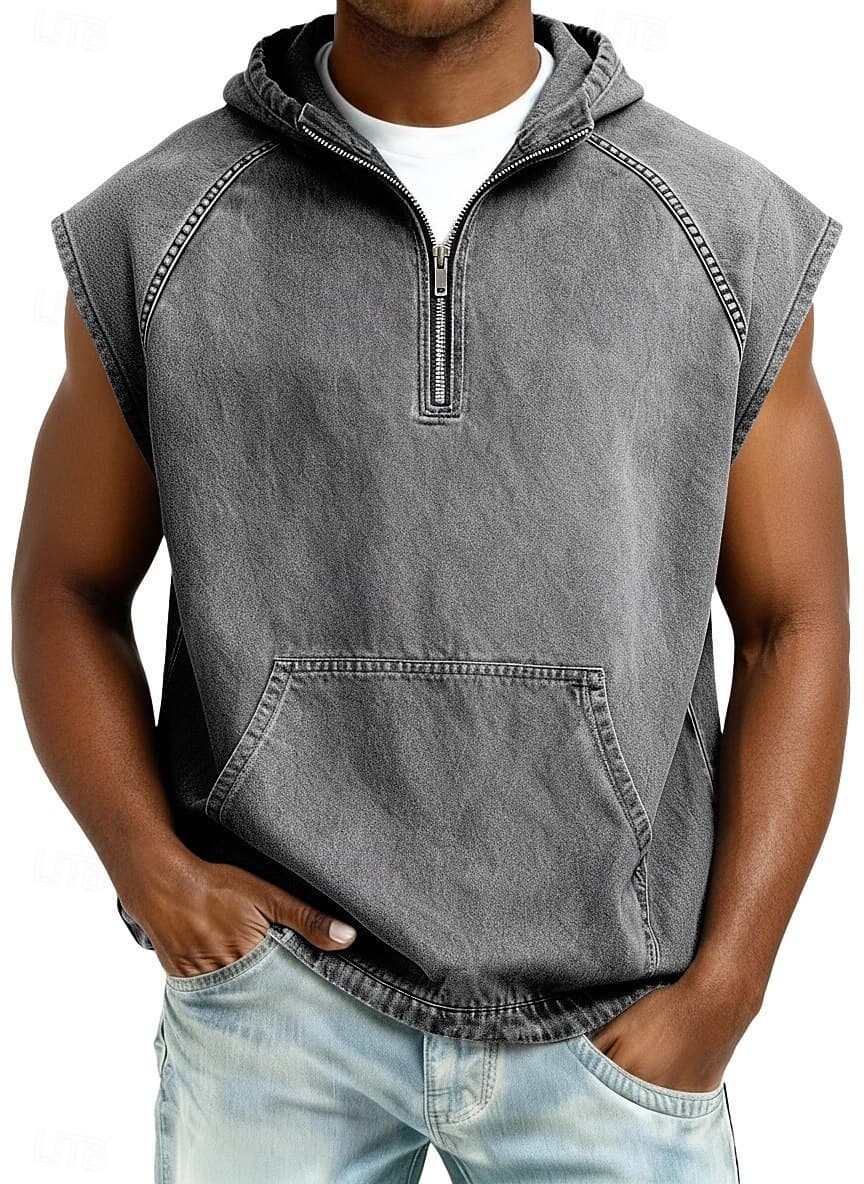 Casual Loose-fit Style With A Half-zip And Raglan Sleeves