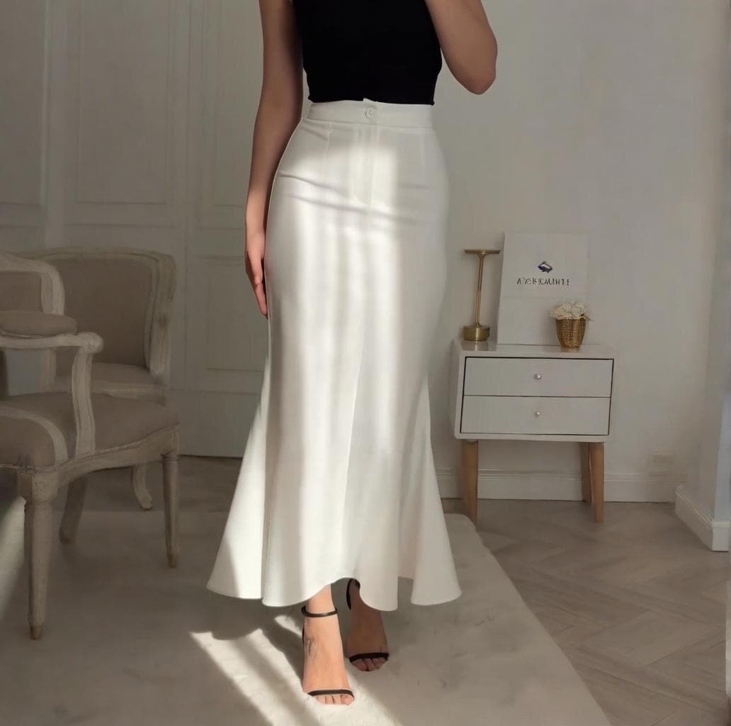 Womens Stylish Versatile Long Skirt