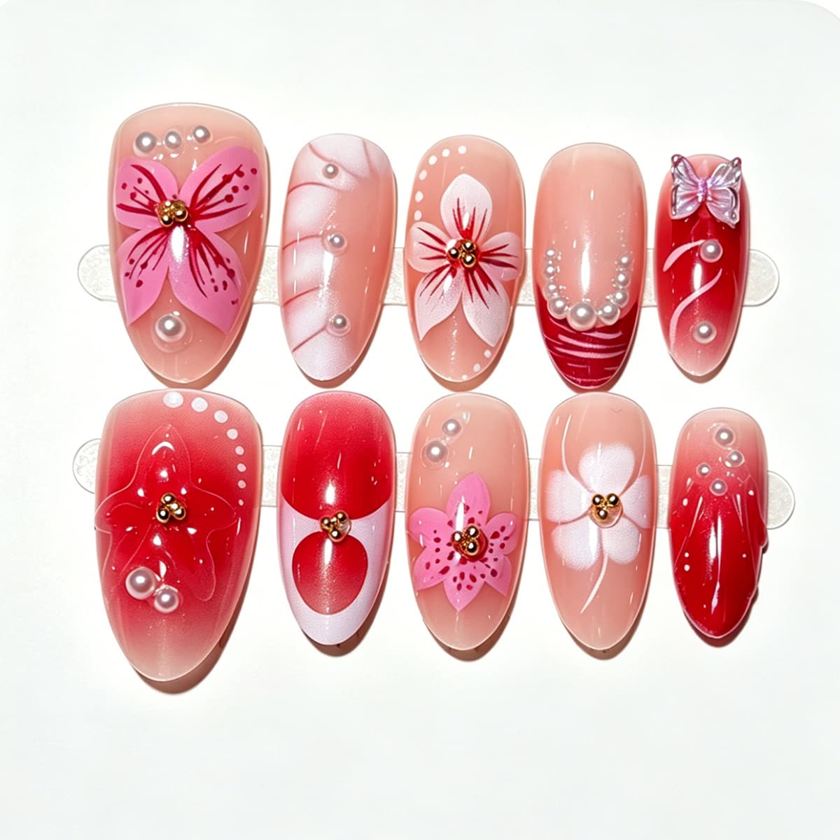 Ins-style Almond-shaped Detachable Nail Tips