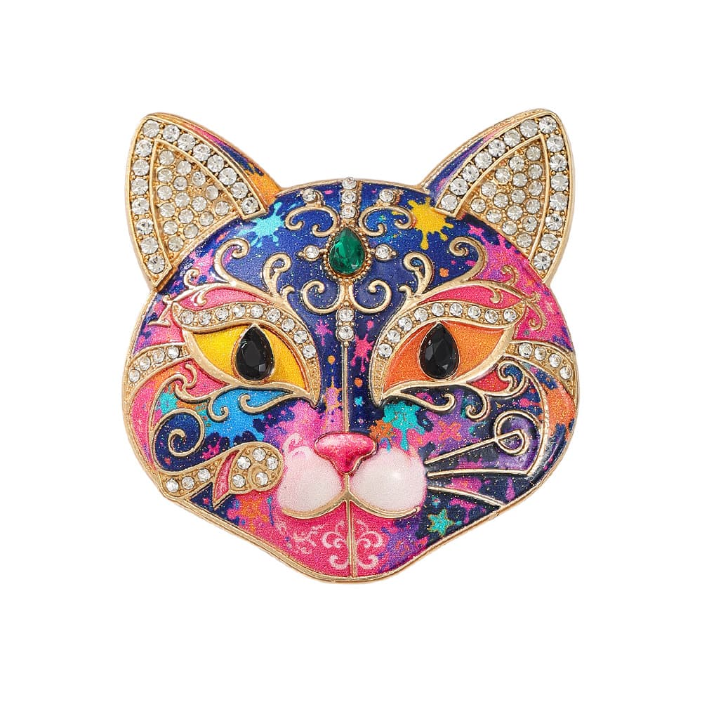 New Retro Cat Head Brooch Accessories