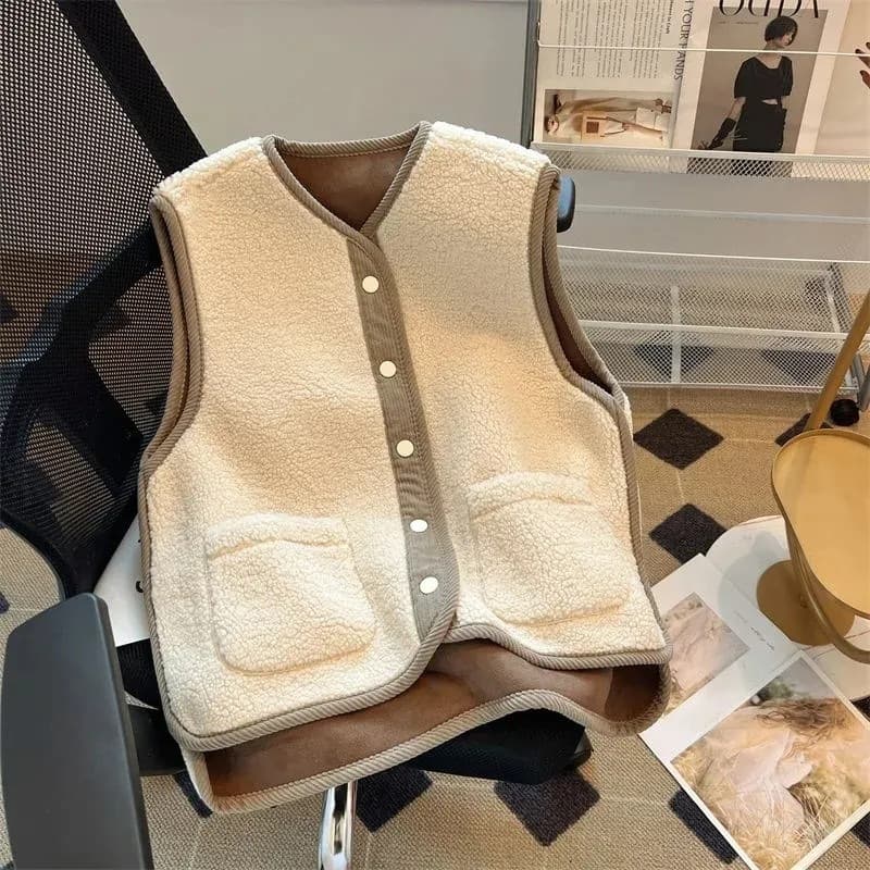 Korean-style Soft-chic Vest For Women Perfect As An Outer Layer
