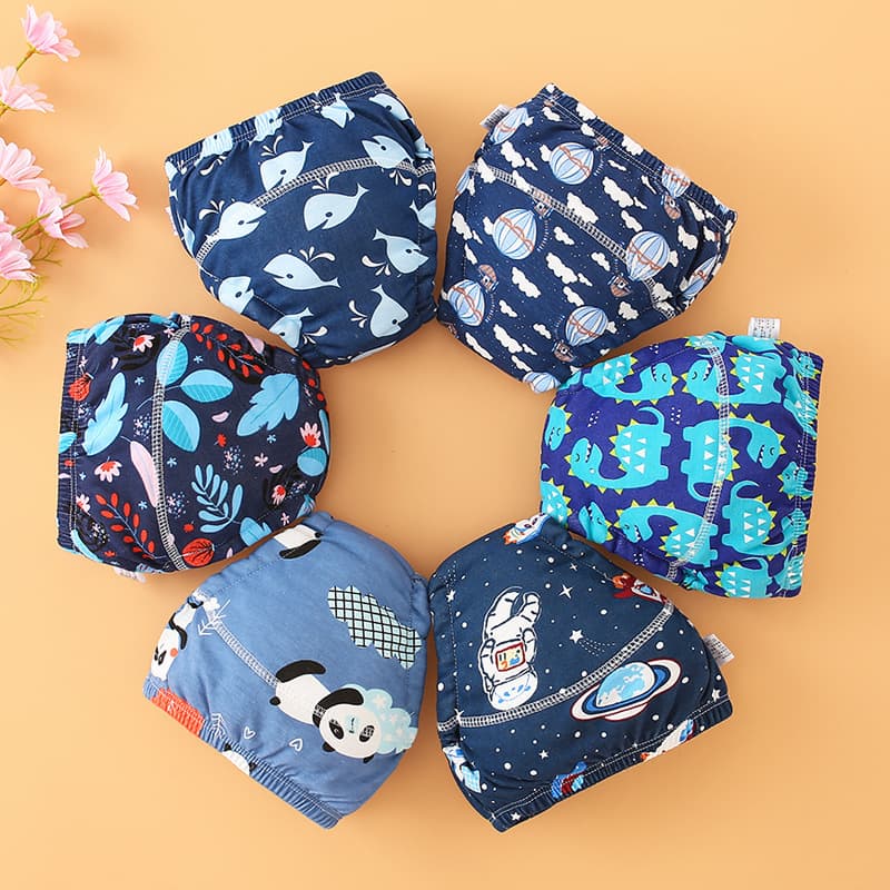 Baby Training Pants Pure Cotton Breathable 6 Layers Washable Baby Cloth Diaper