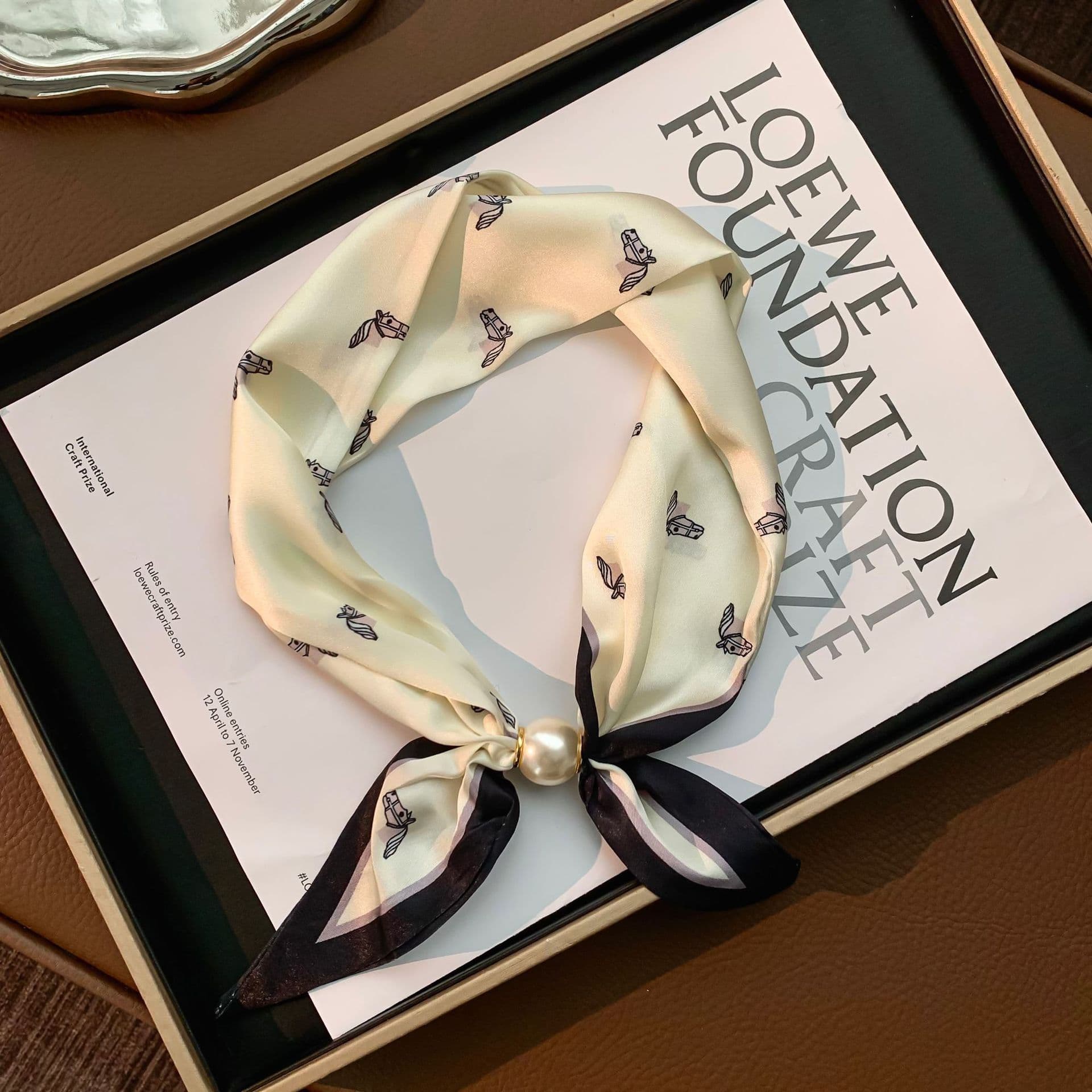 Long Silk Scarf All-matching Accessories Autumn