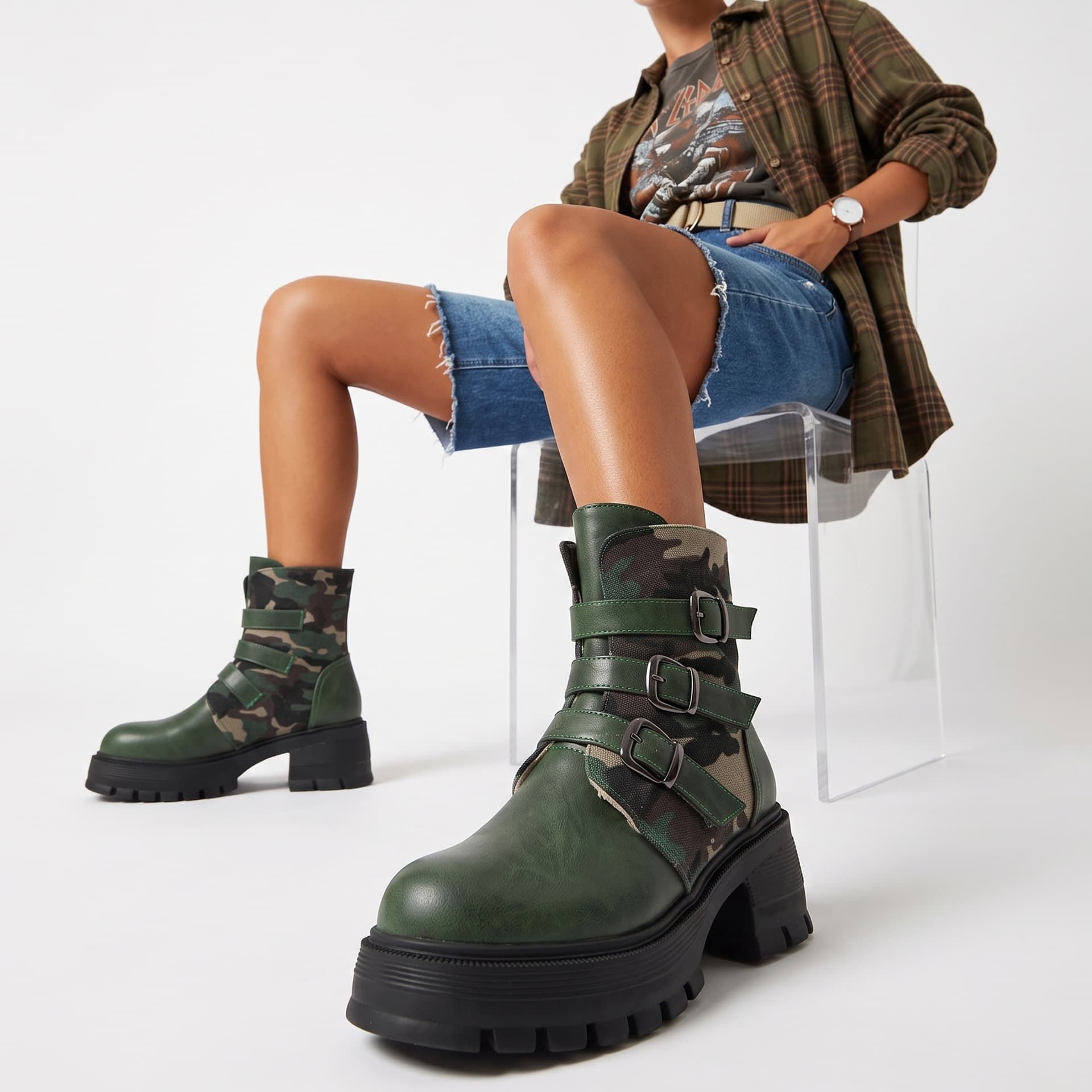 Women's Lace-up British-style Martin Boots