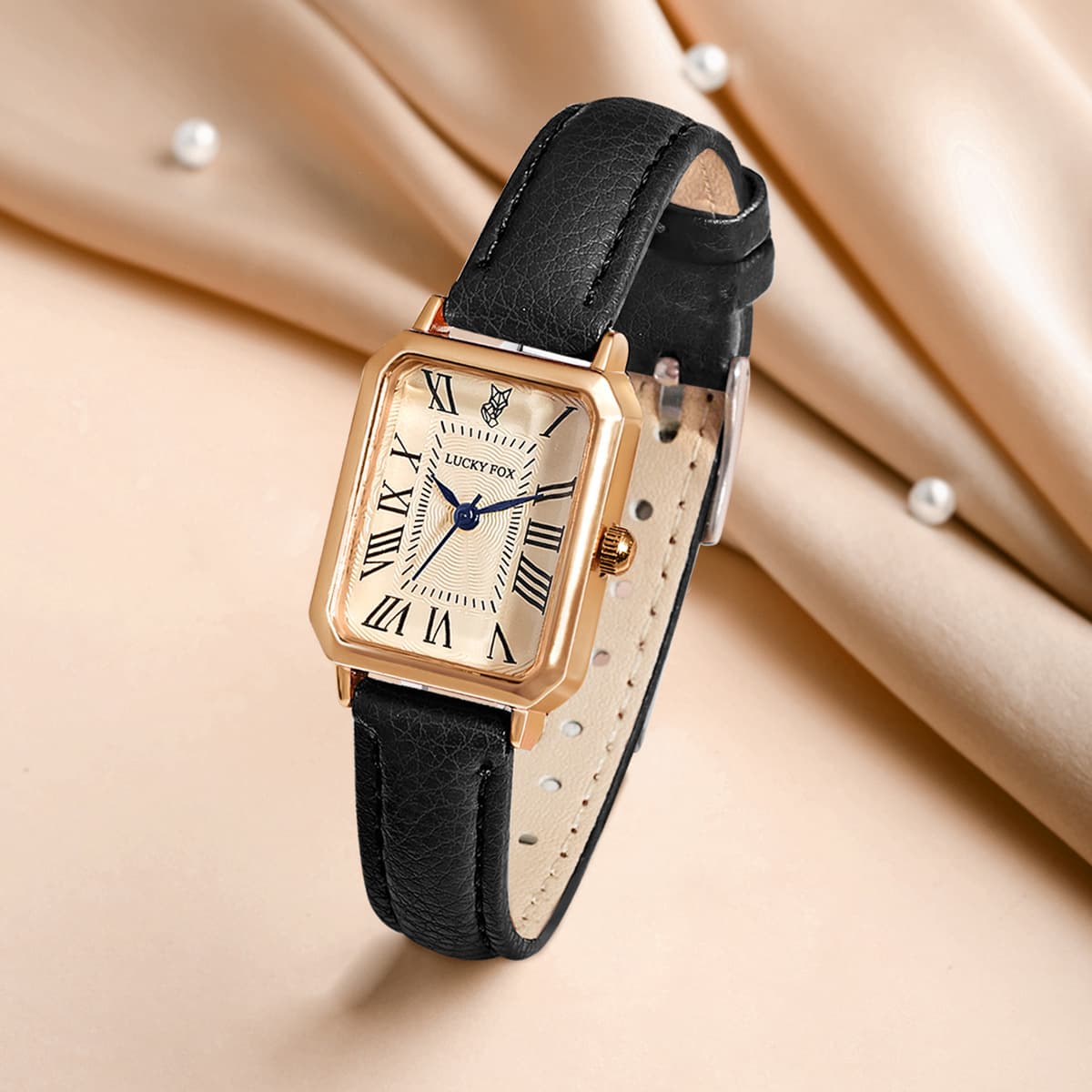 Vintage Rectangular Small Dial Women's Quartz Watch Minimalist Casual Sporty Wristwatch With Leather Strap