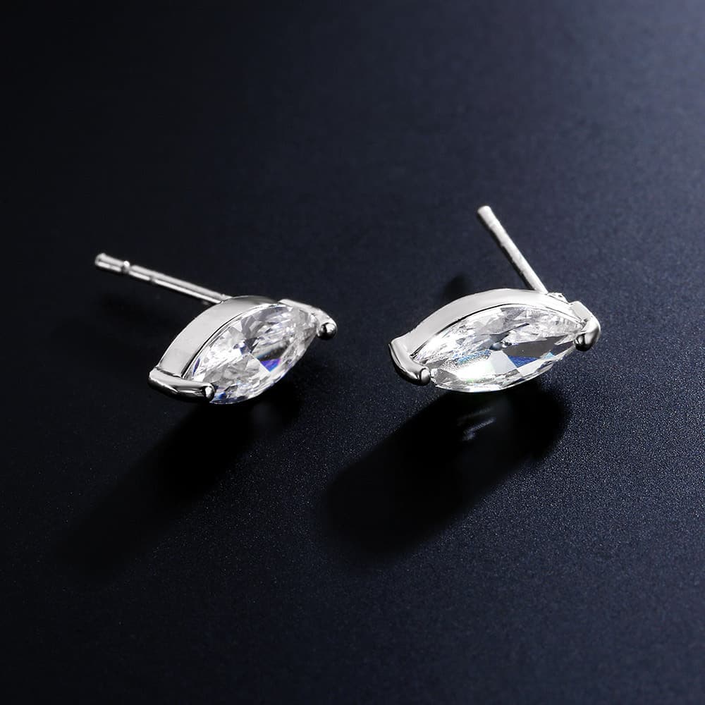 Single Marquise-cut Zircon Earring Versatile Stud Earrings