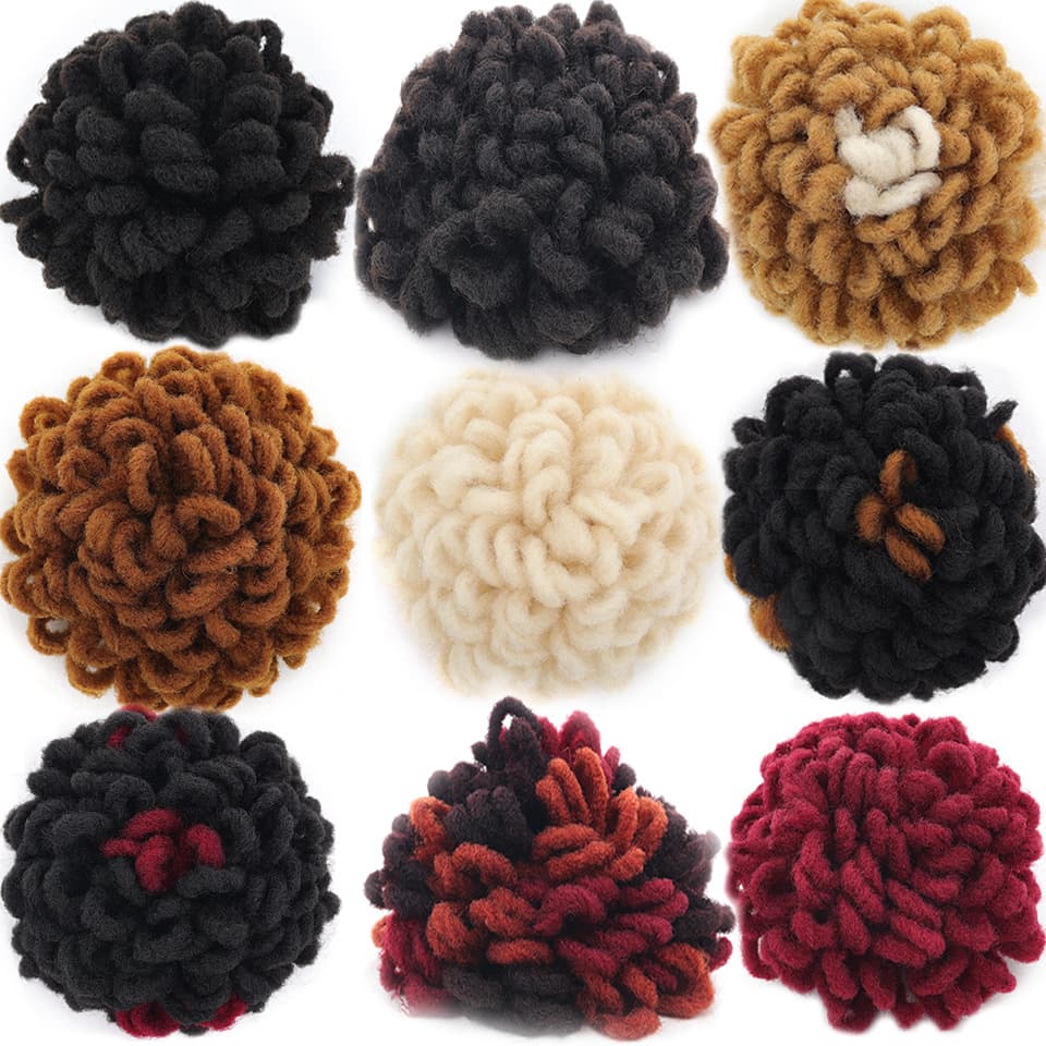 African Wig Bun Hair Bag Drawstring Dreadlocks Afro Hair Bag