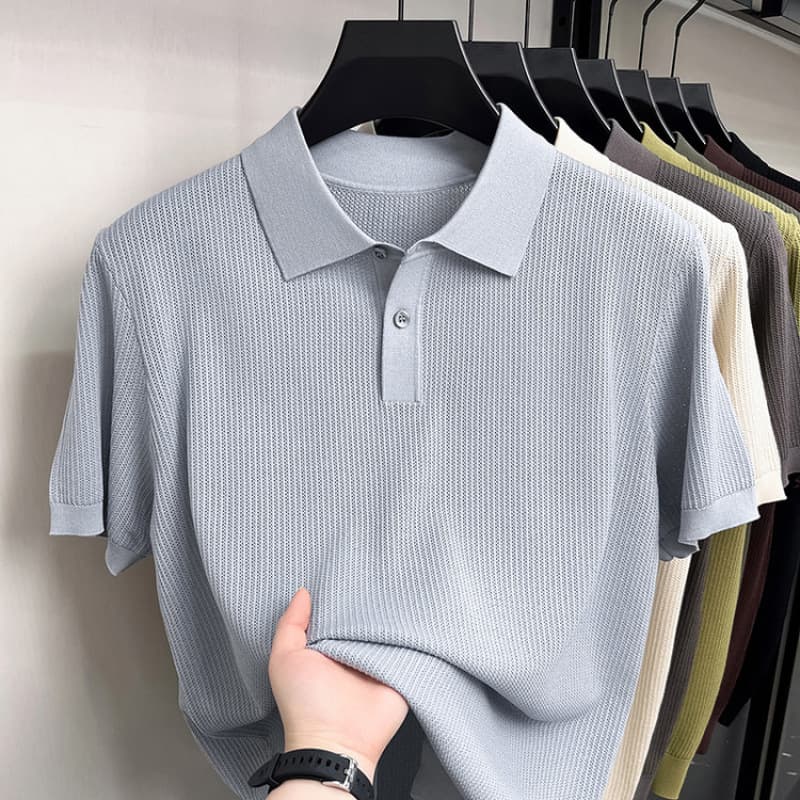 Summer New Short-sleeved Knitted T-shirt For Men
