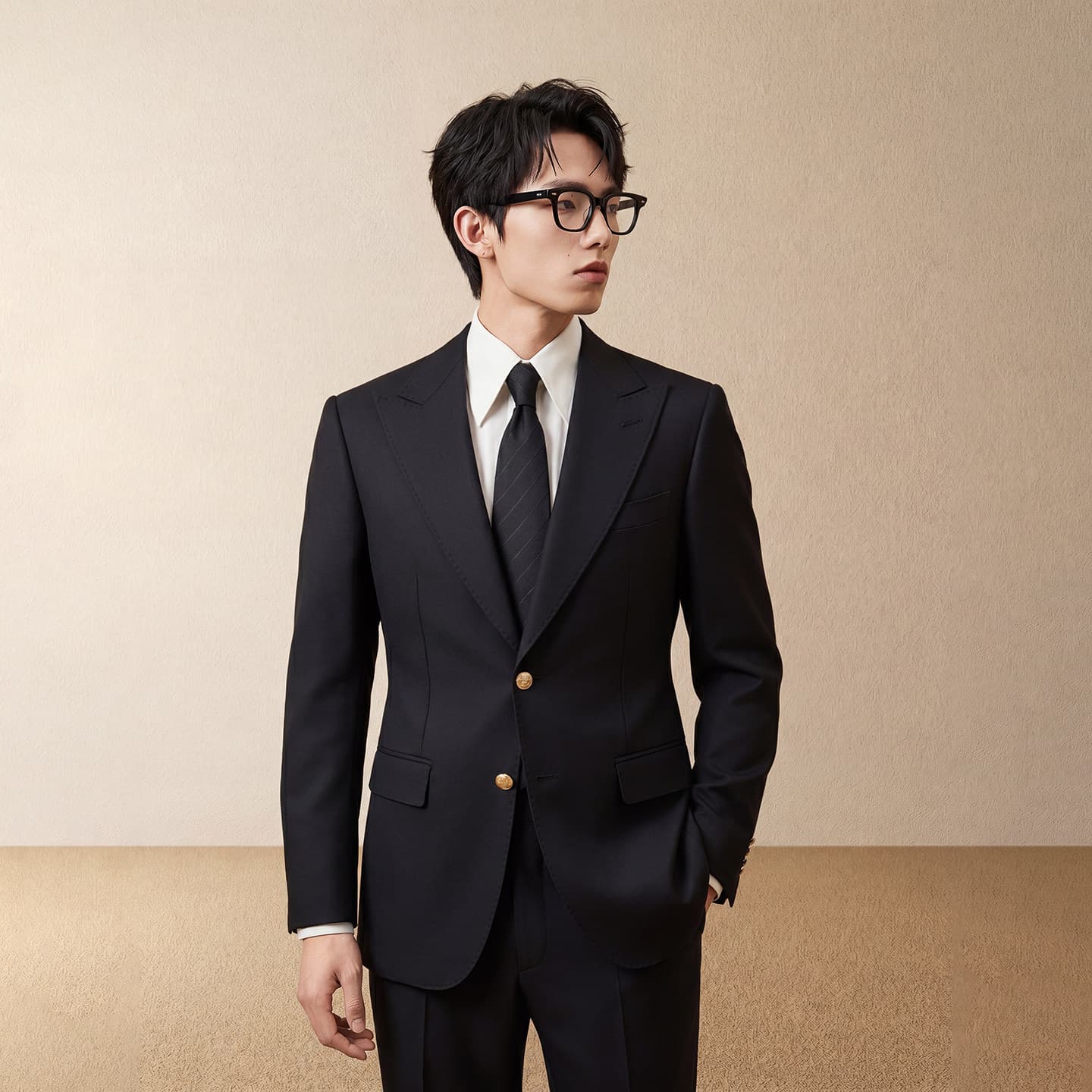 Men's Business Commuter White Suit