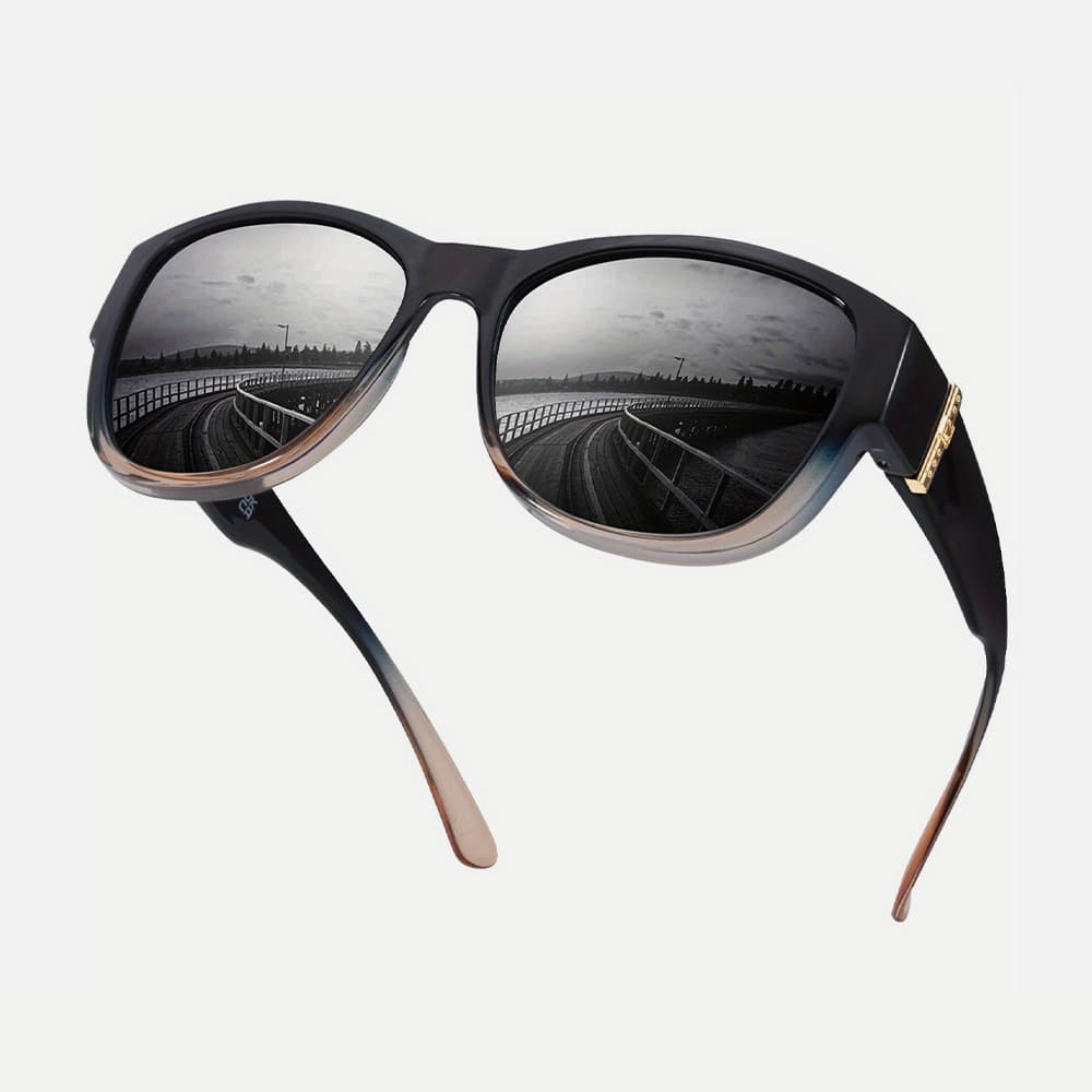 Polarized Large-frame Wraparound Sunglasses For Women