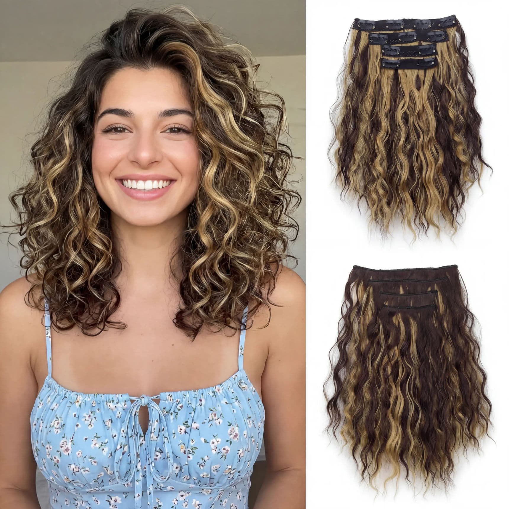 Water Wave Pattern Best-Selling Short Wig 4-Piece Set
