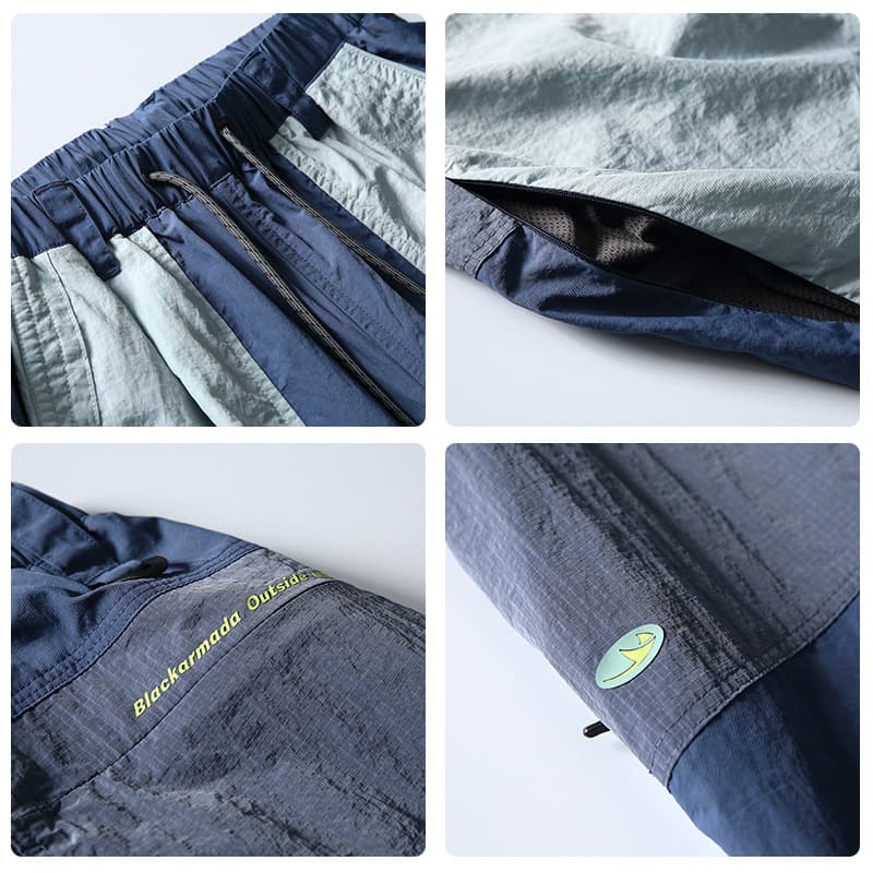 Lightweight Quick Dry Outdoor Hiking Pants - Water Resistant Techwear Cargo Trousers with Curved Leg Design for Men and Women Summer