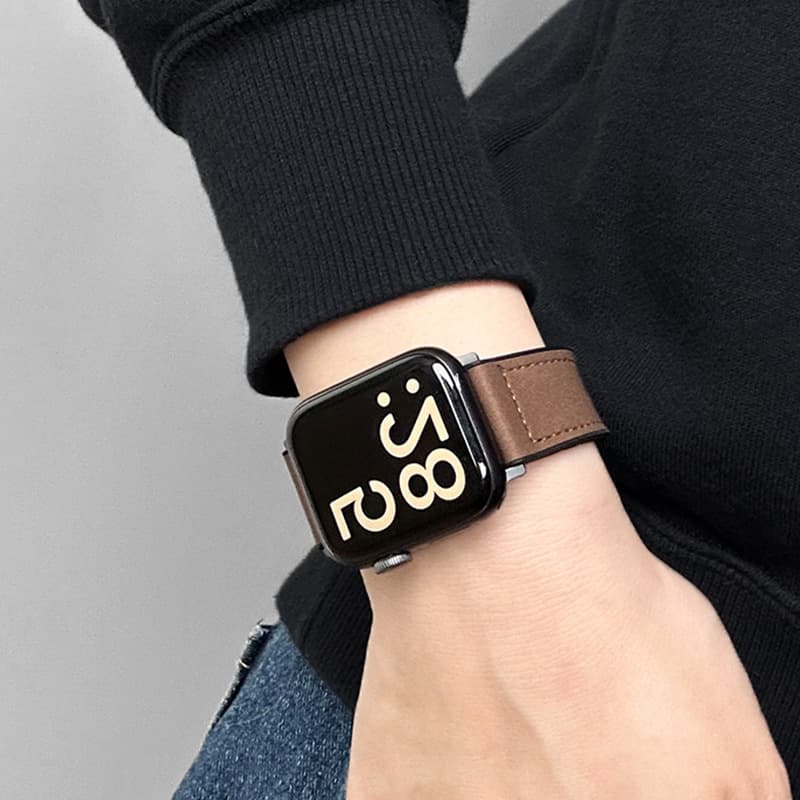 Magnetic-clasp Watch Strap With Silicone Skin Overlay