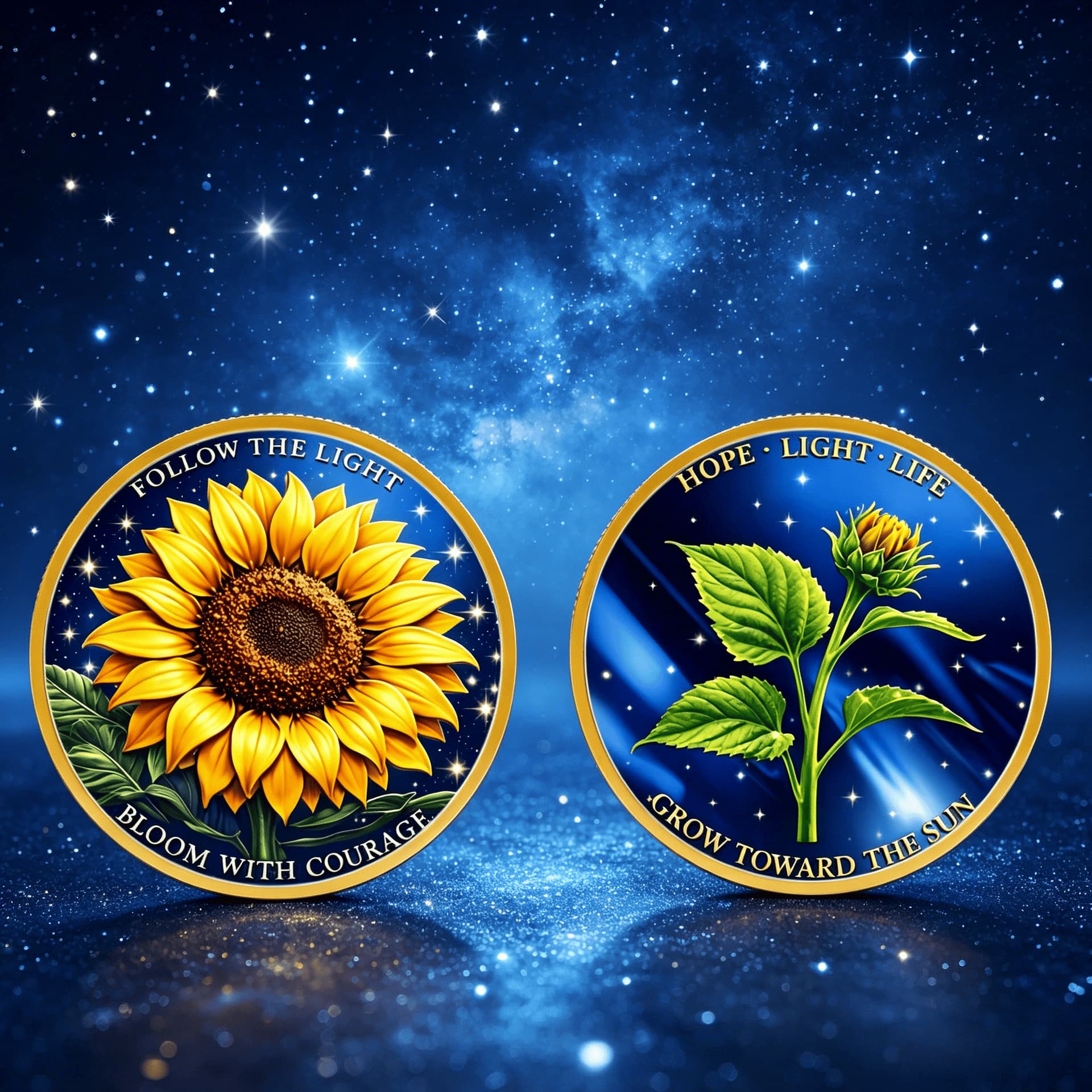 Motivational Sunflower Commemorative Coin