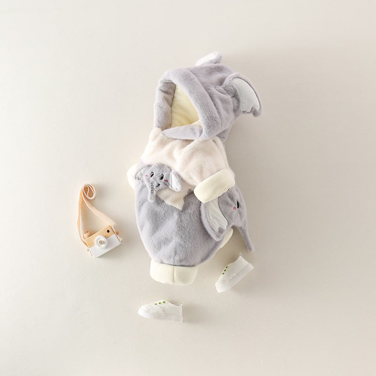 Thickened Quilted Baby Onesie For Fall And Winter