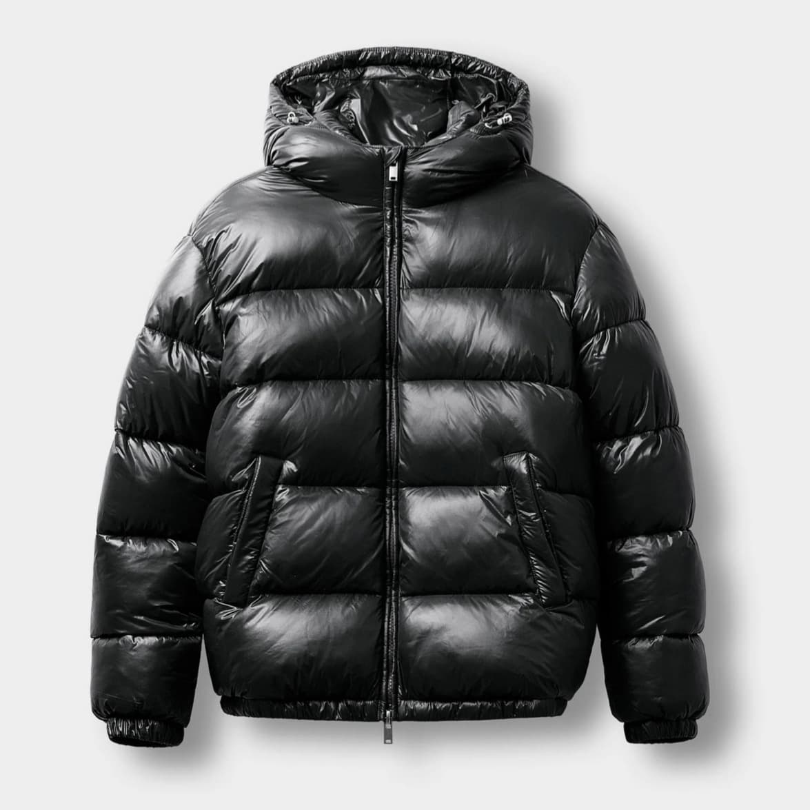 Mens Winter Cotton-padded Coat With Hood