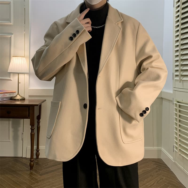 Men's Trendy Padded Short Wool Coat