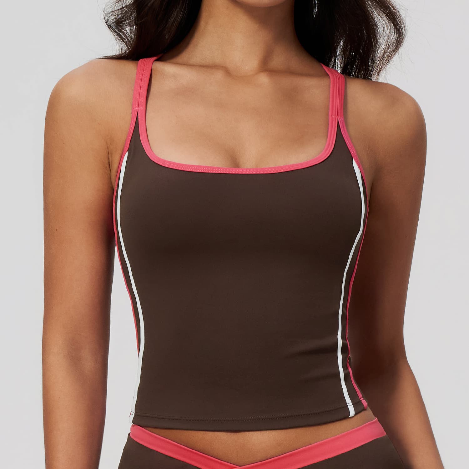 Womens Bare Feel Sports Tank Top Cross Back Hollowed Out Design Shock Absorbing Yoga Vest For Pilates Training