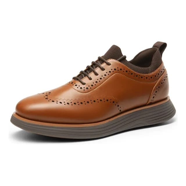 Men's Hollow-carved Leather Sneakers