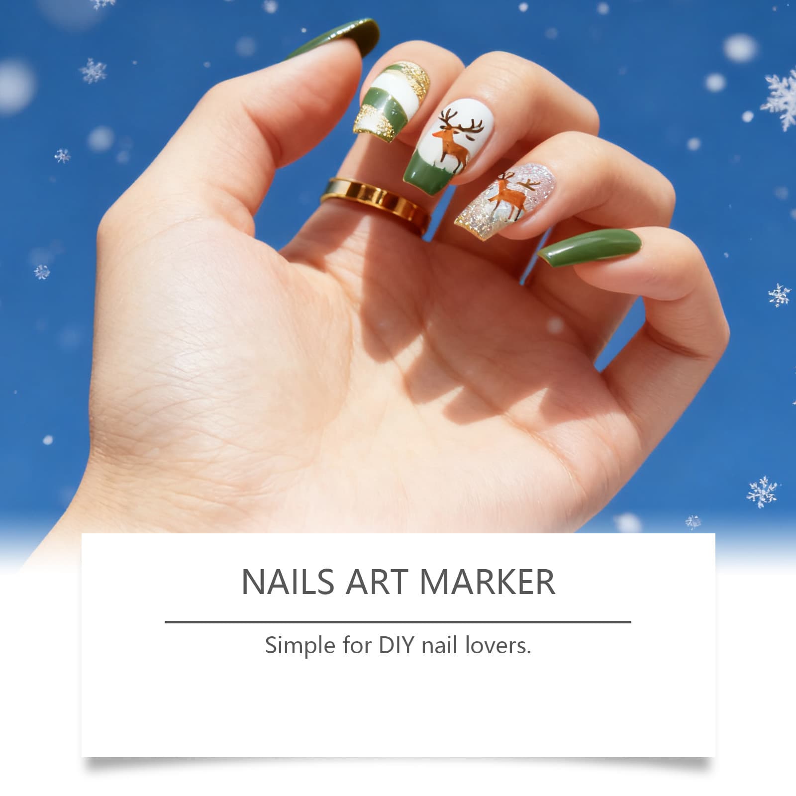 Christmas Nail Art Pen Long-lasting Nail Polish For Festive Christmas Nail Designs