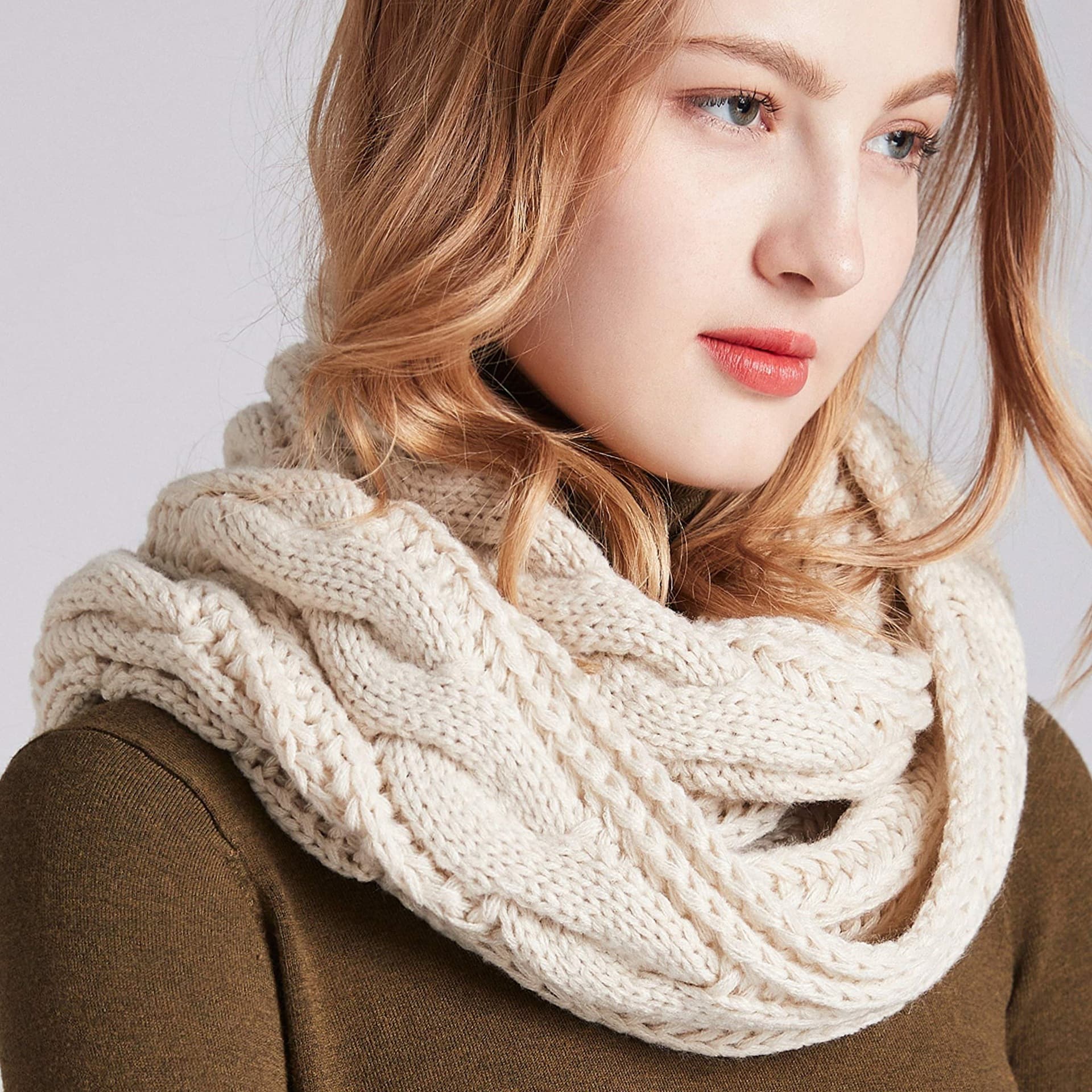 Ring Scarf Travel Outdoor Fashionable Warm Neck Warmer