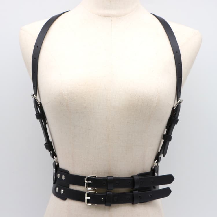 Women's Adjustable Harness Vest Corset Belt - Integrated Strap Waist Cincher for Shirt T-shirt Decoration Nightclub Party Fashion Accessory