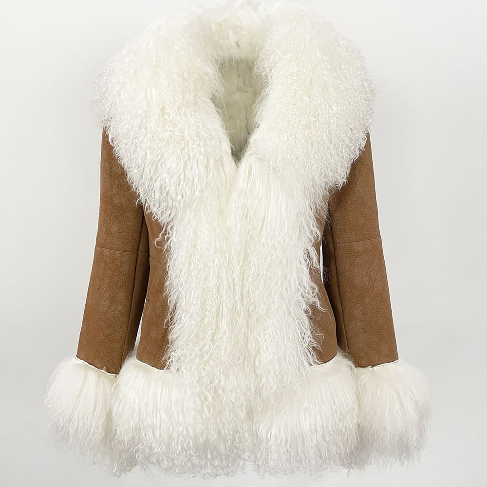 Thickened Wool Jacket With A Suede-like Finish