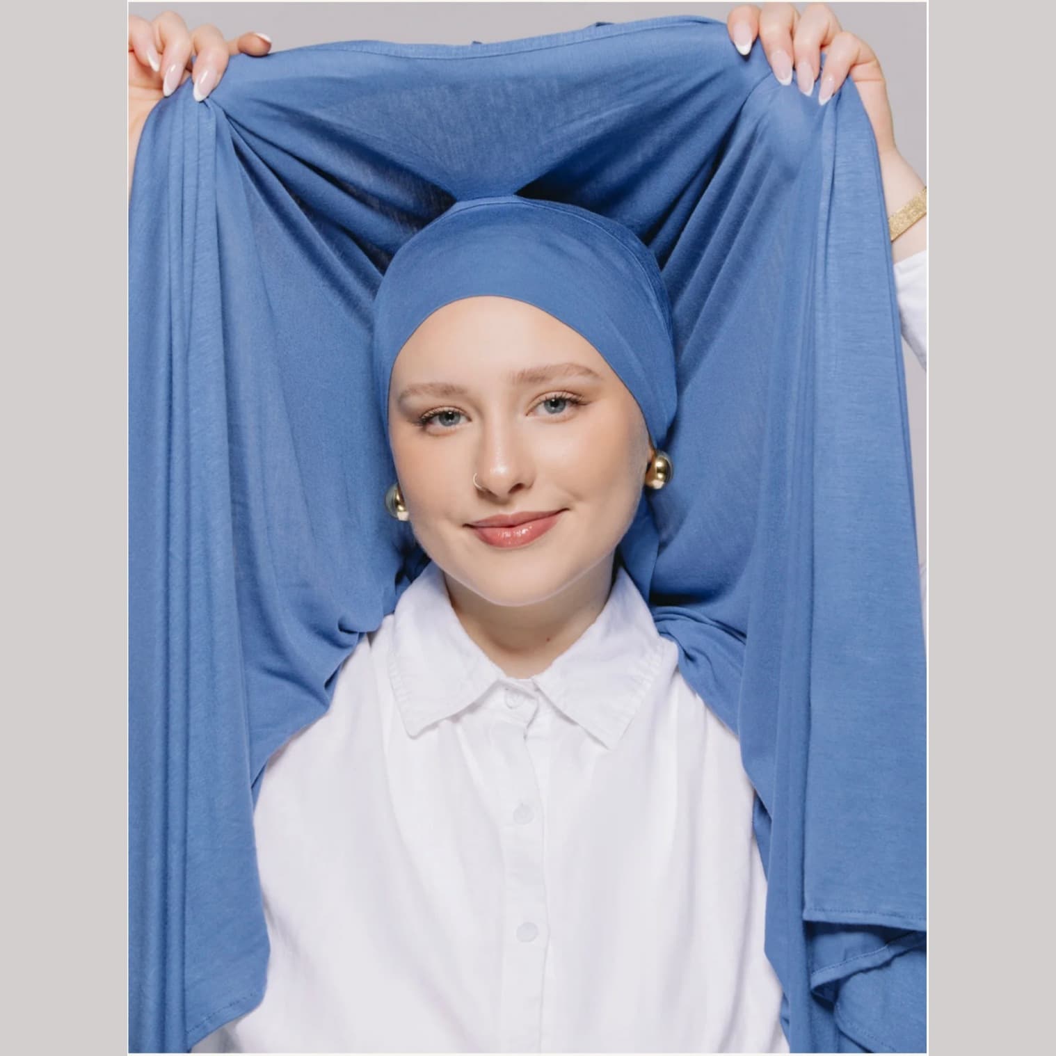 Solid Color High-elastic Fit Girl's Cap Towel