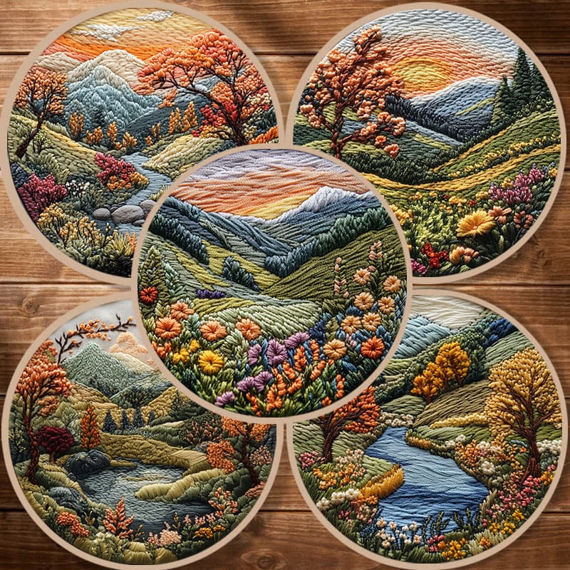 Embroidery Diy Handmade Cloth Art Material Kit Kit