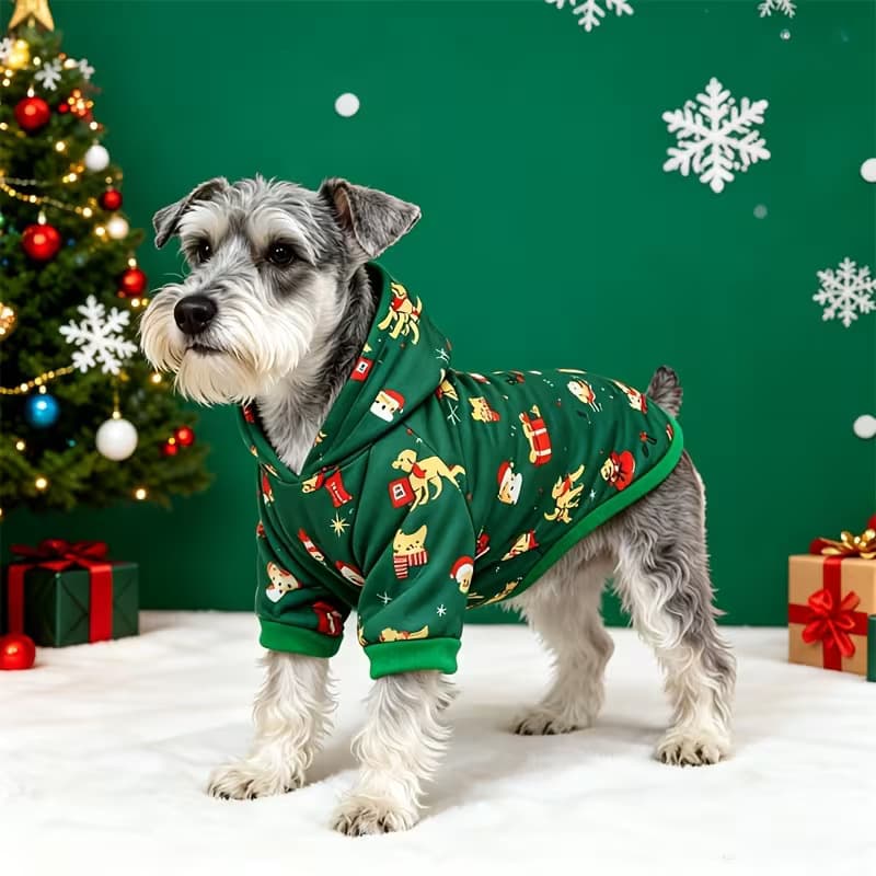 Pet Clothes Christmas Hoodie Festive Atmosphere