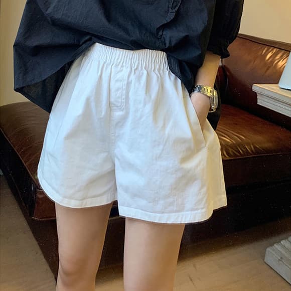 Slimming Wide Leg Pants High Waisted A-line Casual All Matching Hot Pants