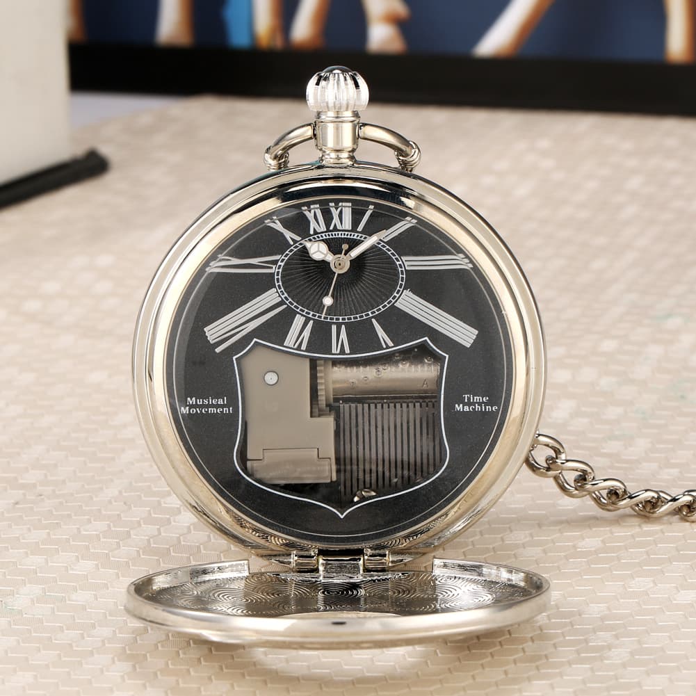Creative Musical Pocket Watch Swan Lake Quartz Watch