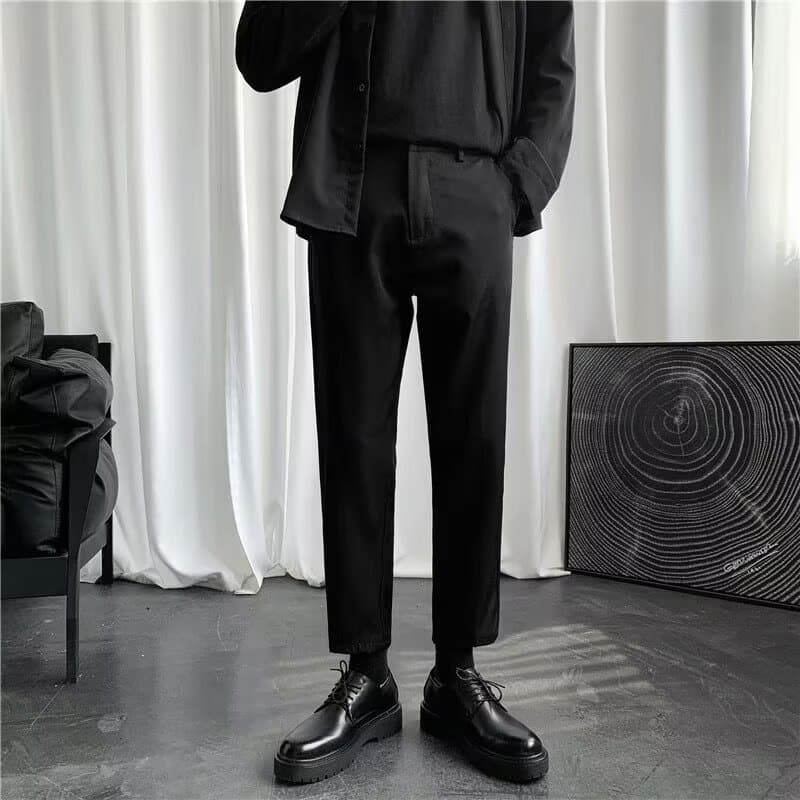 Men's Dress Pants Men's Cropped Slim-fit Casual