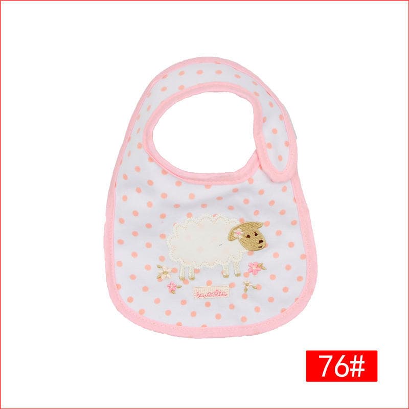 Baby Bib With Printed And Embroidered Design