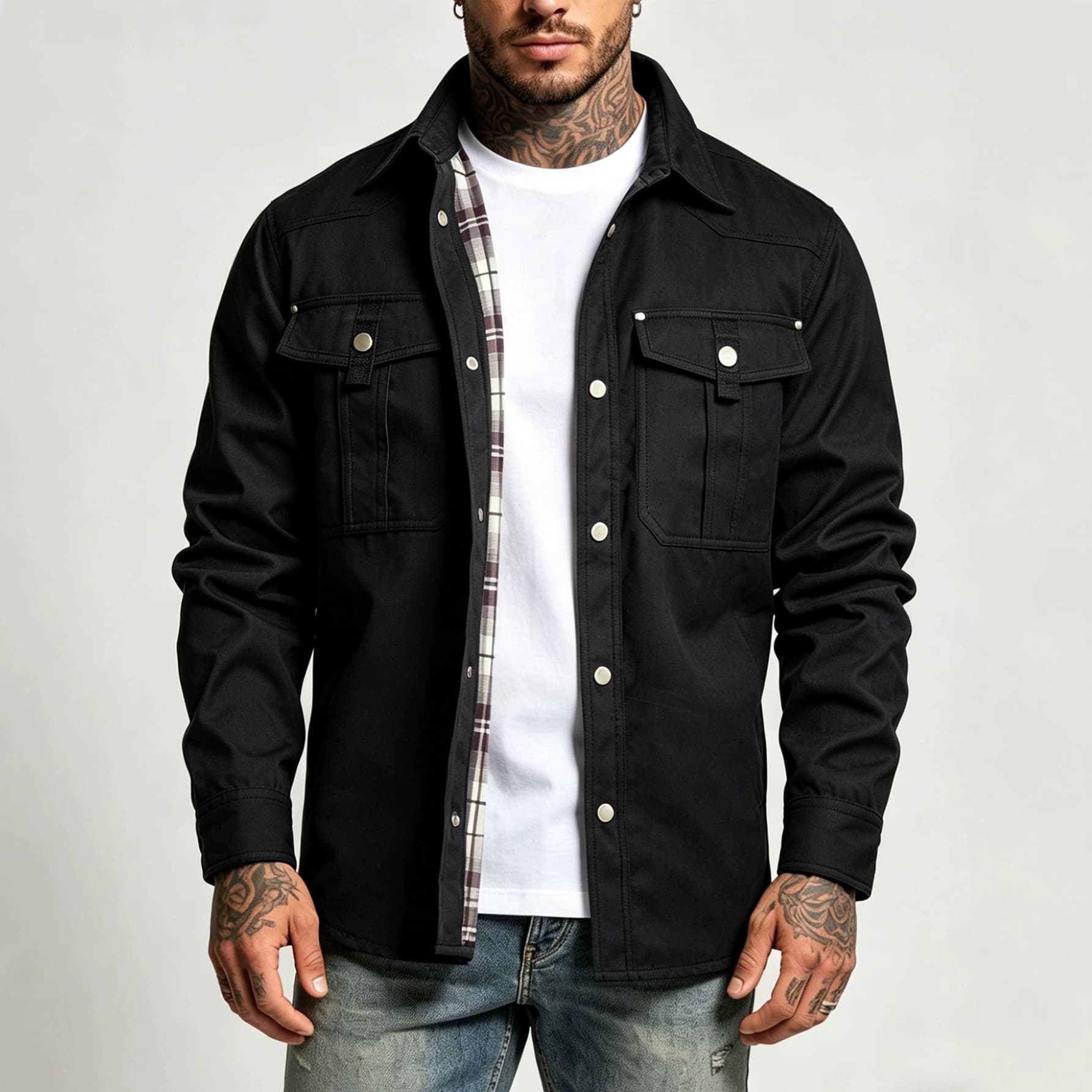 Men's Multi-pocket Casual Long-sleeve Shirt