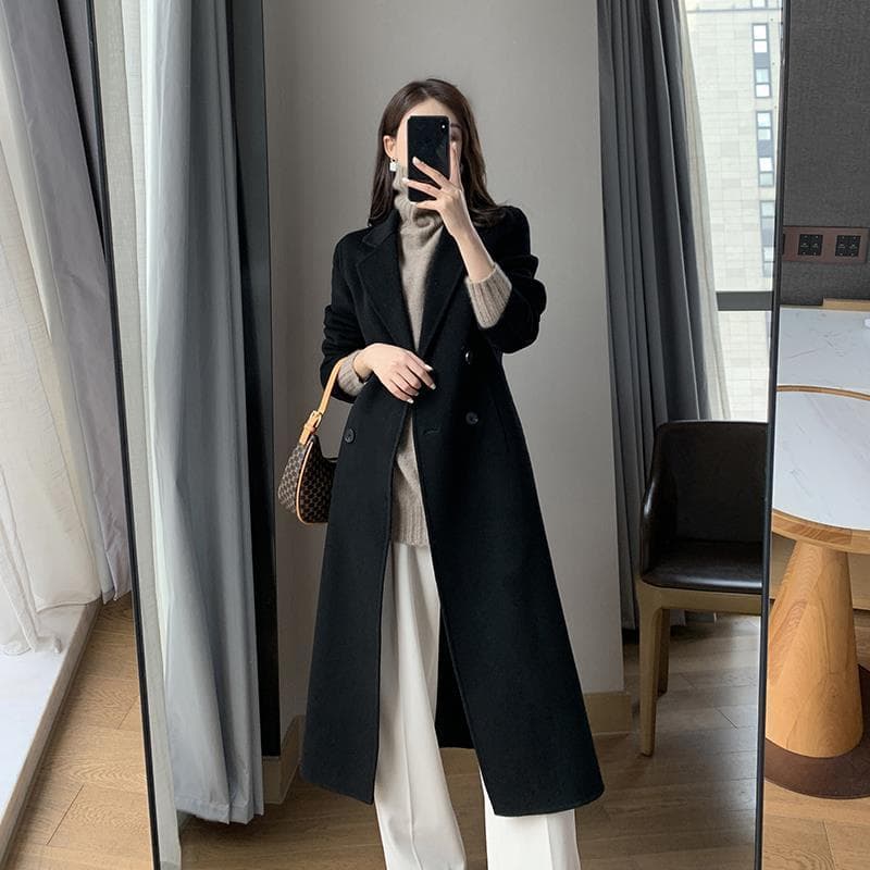 Women's Slimming Mid-length Wool Coat