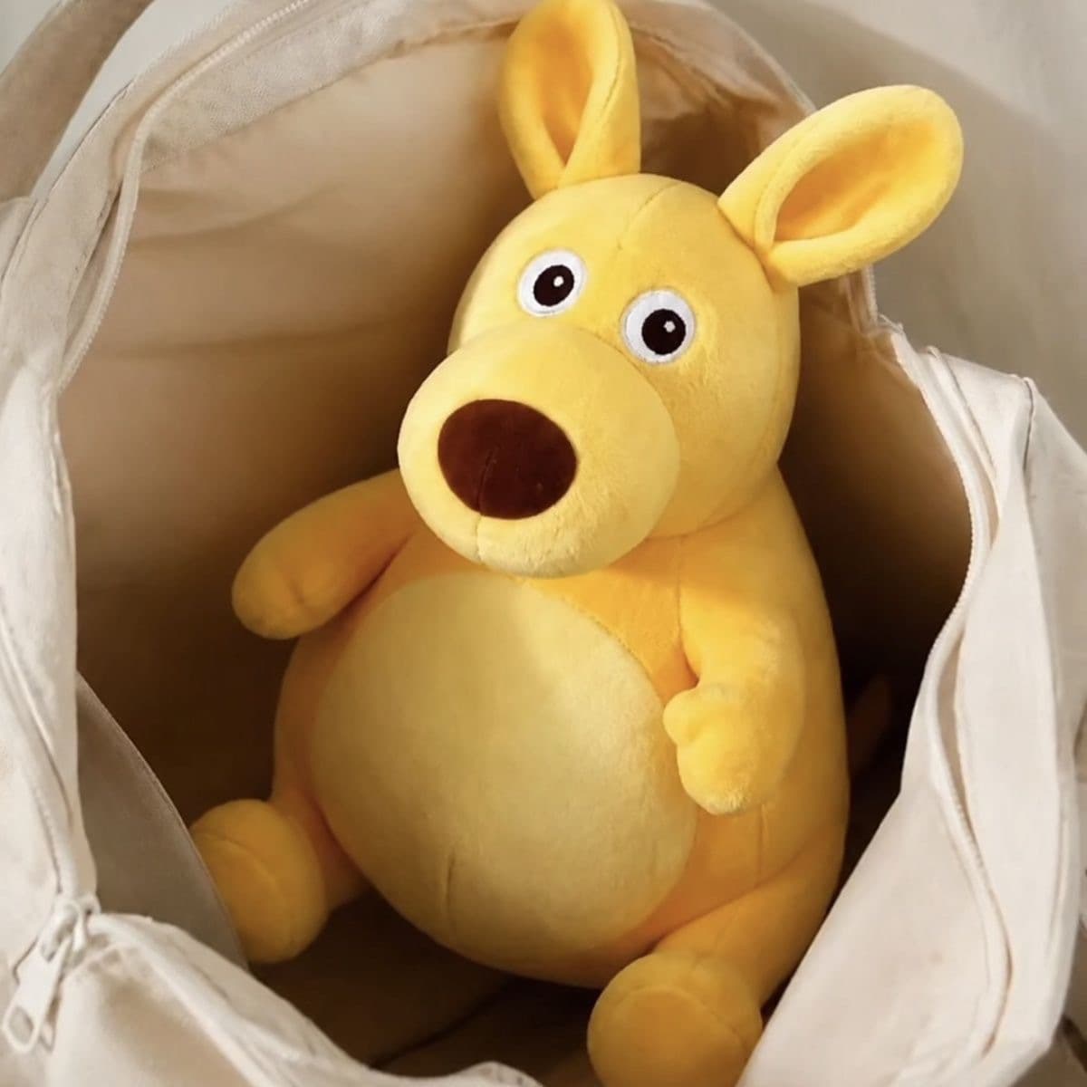 Kangaroo Yellow Children's Plush Toy Pendant