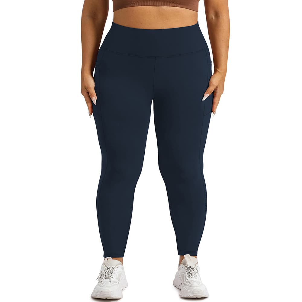 Plus-size High-waisted Tummy-control Athletic High-stretch Yoga Pants