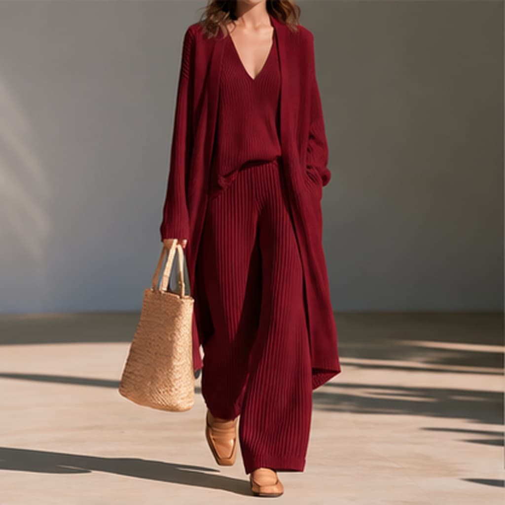 Simple Laid-back Casual Three-piece Set For Work And Everyday Wear