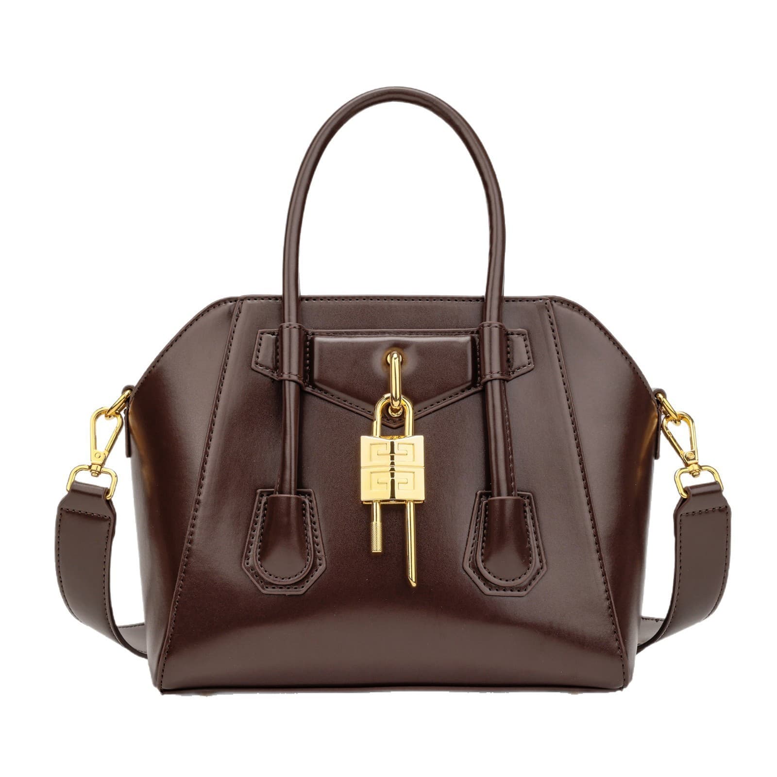 Large Capacity Boston Handbag With Metal Lock Casual Women Shoulder Crossbody Tote Bag For Daily Use