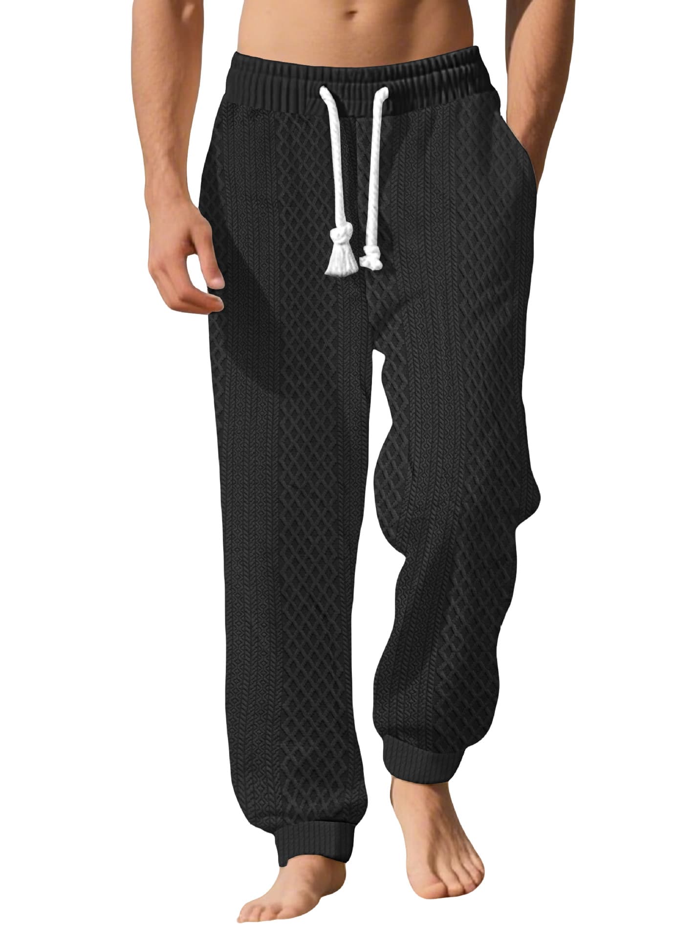 Men's Summer Jacquard Loose-fitting Jogger Pants