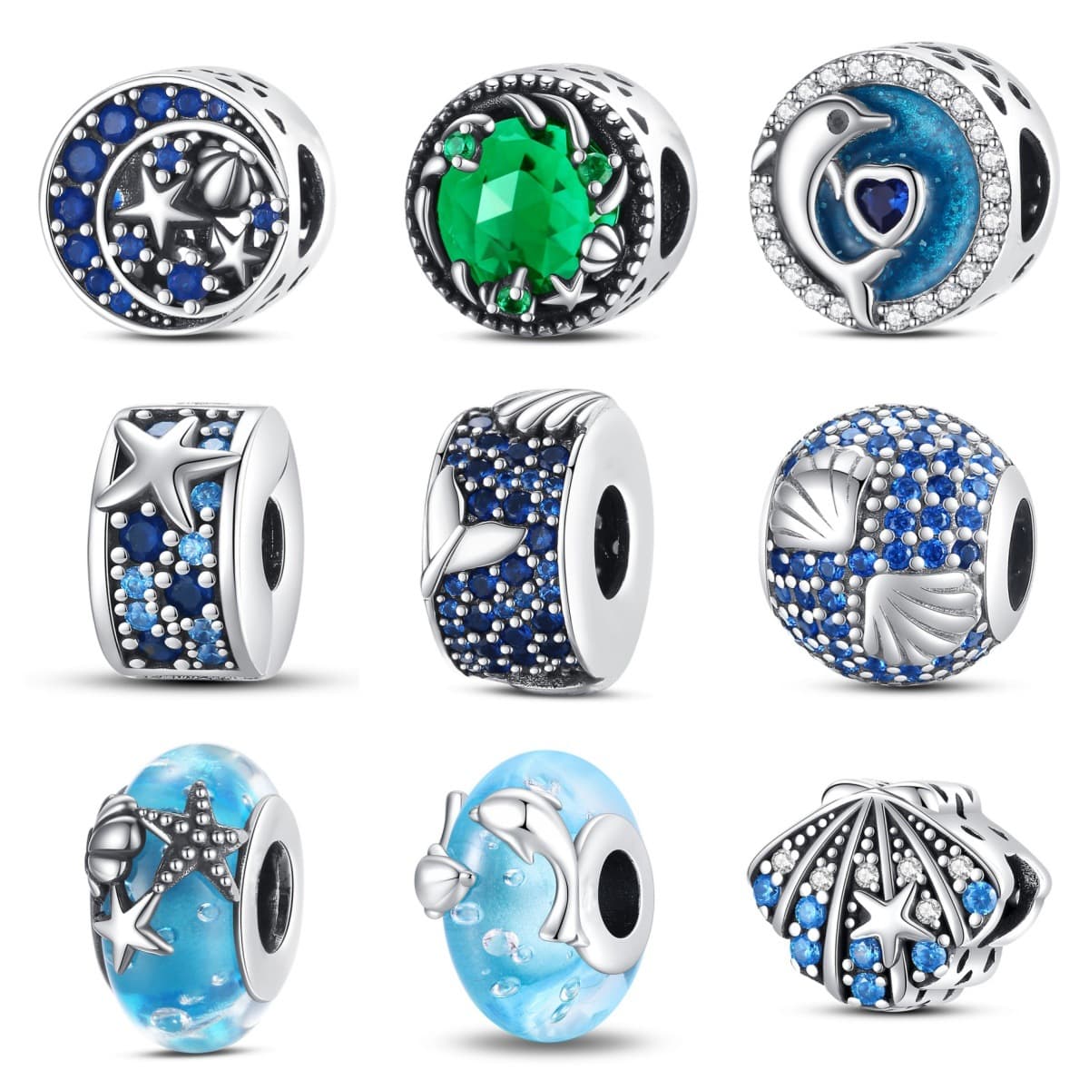 Charming Marine Life Starfish Sea Turtle And Jellyfish Charm Beads For DIY Projects
