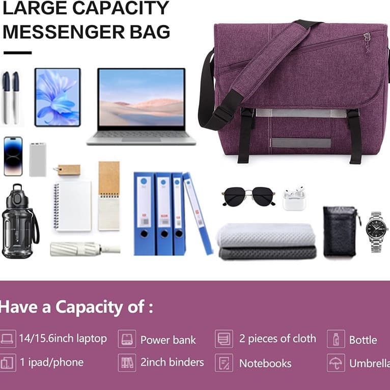 Large Briefcase Laptop Bag For Work And Travel