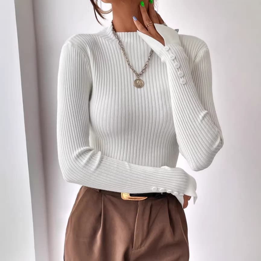 Knitted Bottoming Shirt AutumnWinter Top Womens Sweater