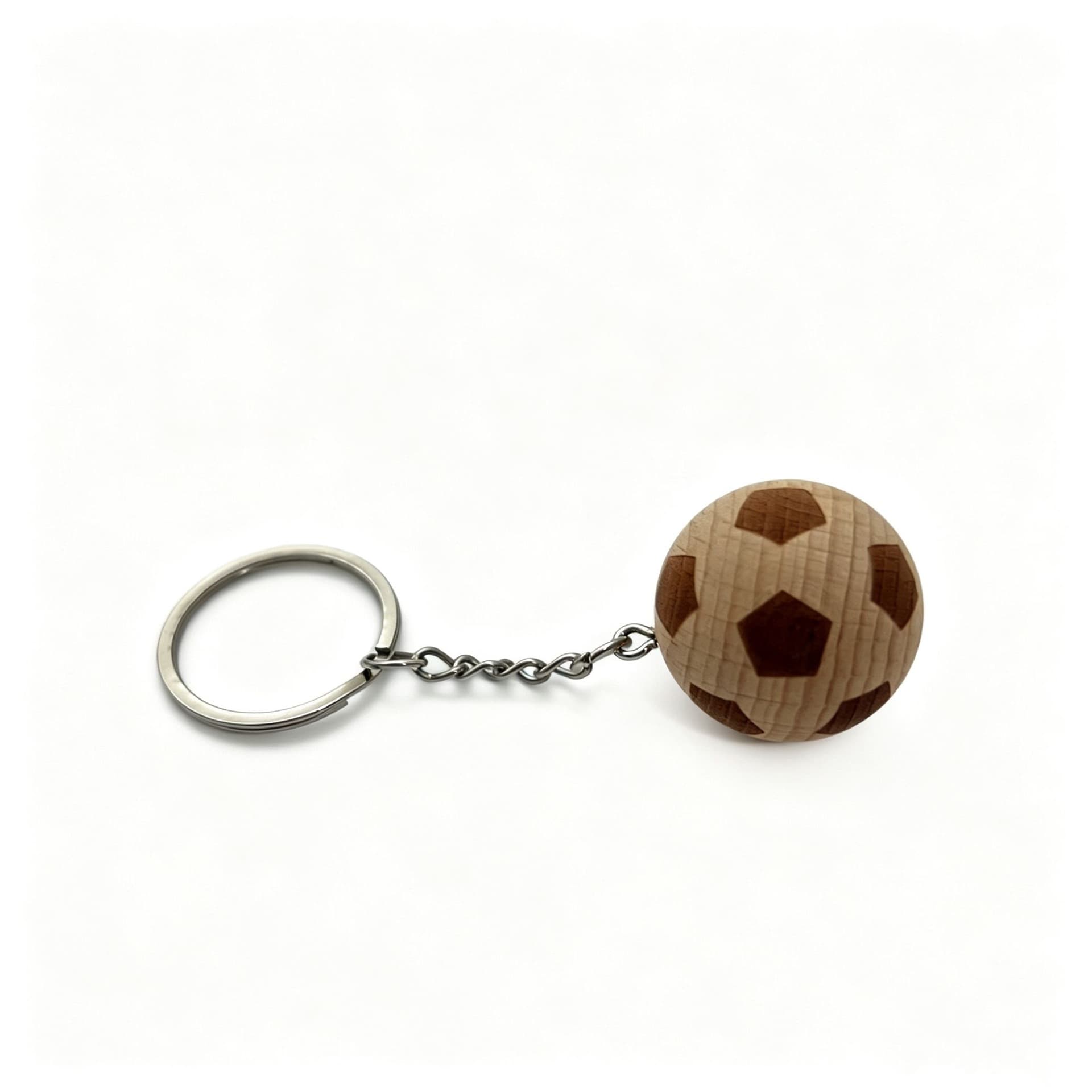 Wooden Football Keychain Sports Car Pendant