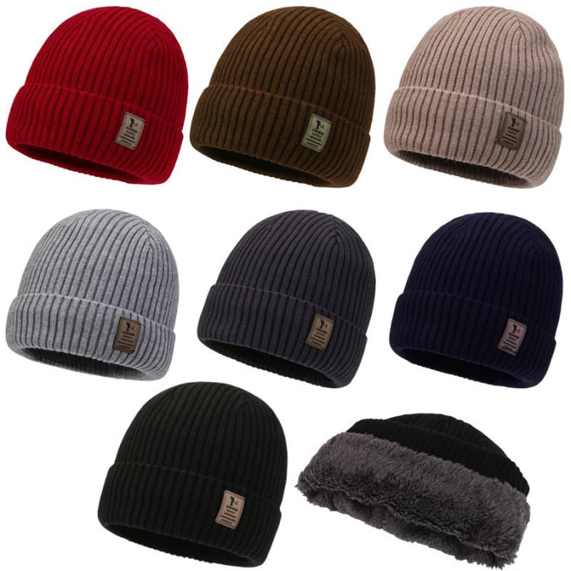 Men's Fleece-Lined Warm Knitted Hat